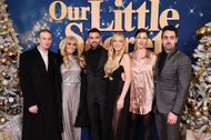 Lindsay and Dina Lohan with their family in 2024 (Image via Getty)